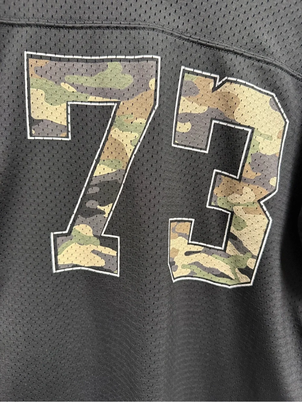 GAP Black Jersey Top with Camo '73' Graphic